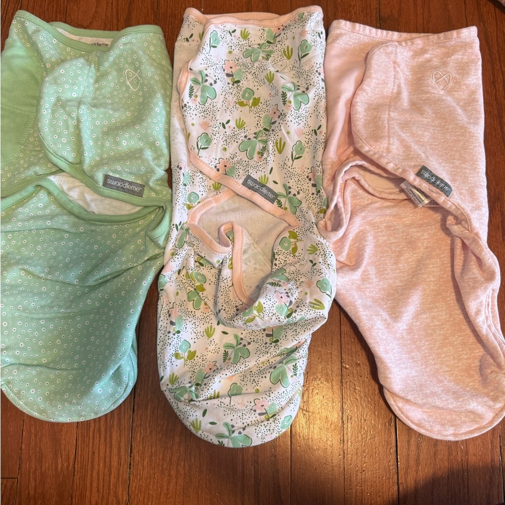SwaddleMe Infant Swaddles in Green, Floral, and Pink